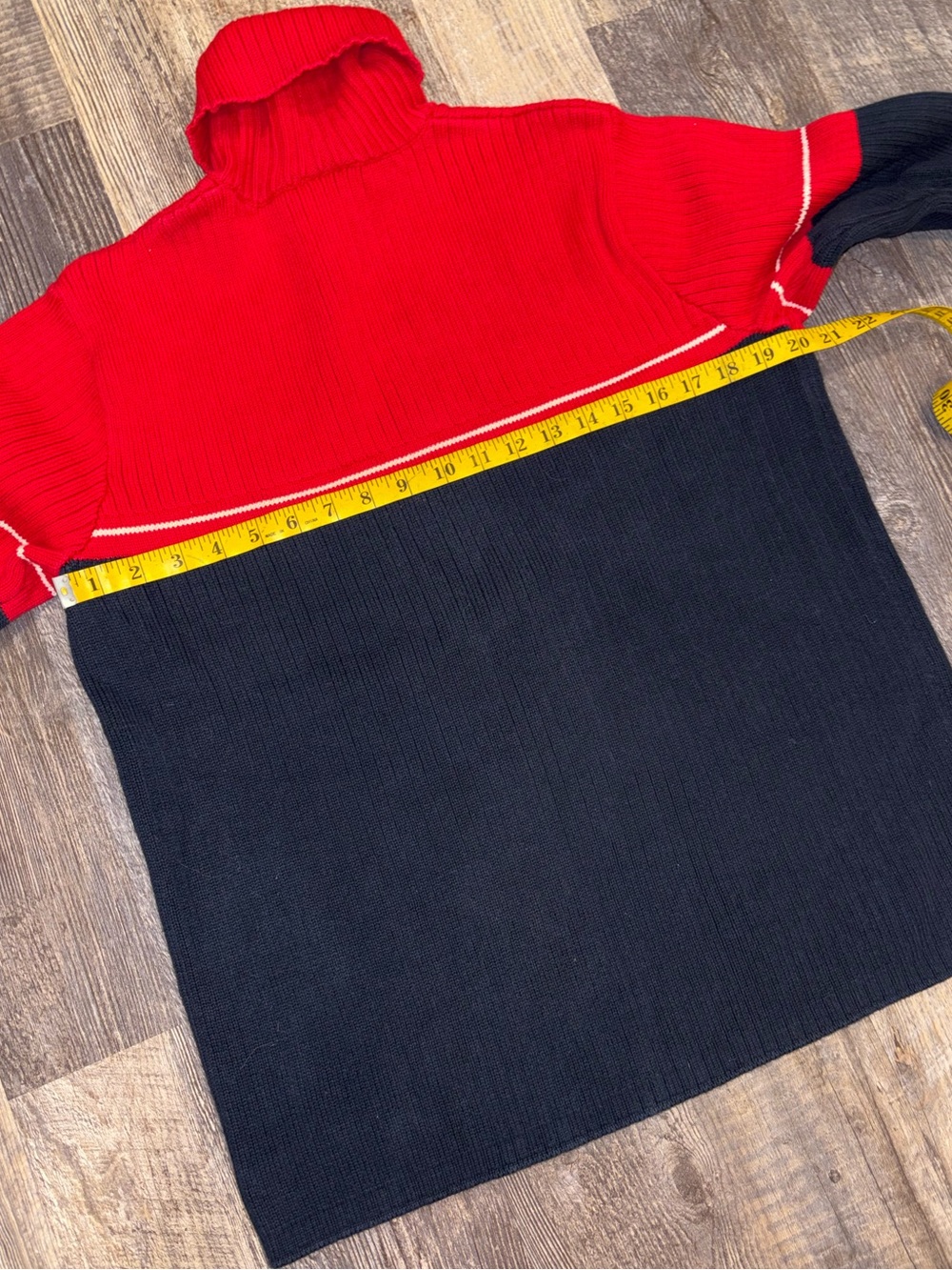 Vintage Polo Jeans Co. Ralph Lauren Colorblock Knit Turtleneck Sweater - Picture 7 of 8